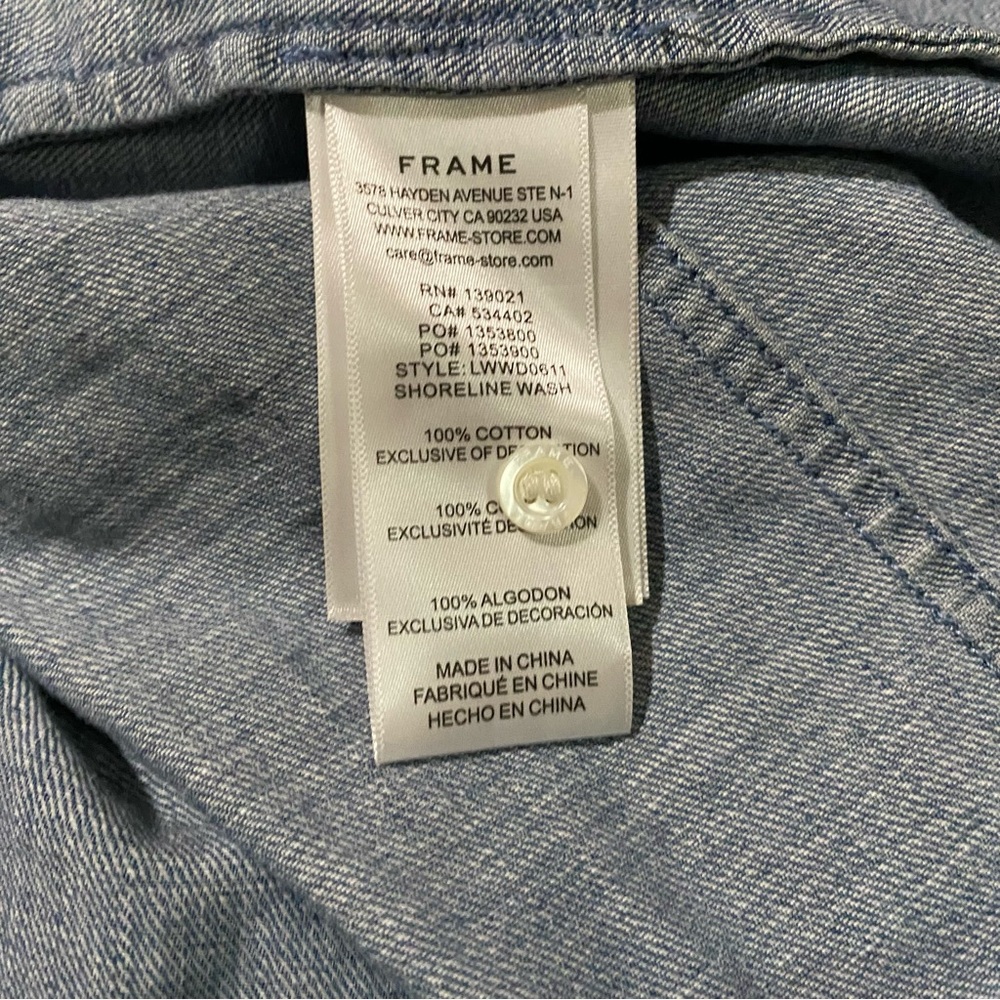 Frame Denim Blue Button-Down Dress - Picture 6 of 12